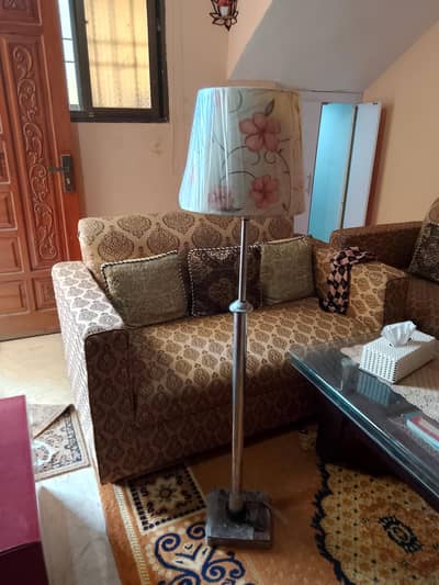 metallic floor lamp
