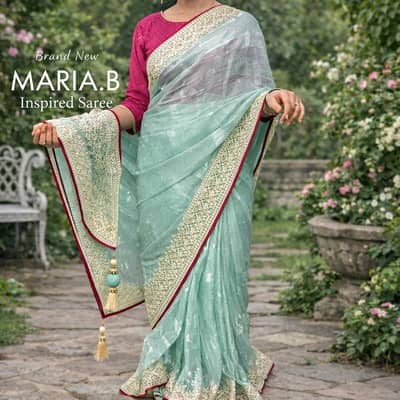 Beautiful Designer Printed Saree – Like New