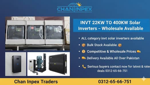 INVT 2.2KW to 400KW Solar Inverters – Wholesale & Retail Available