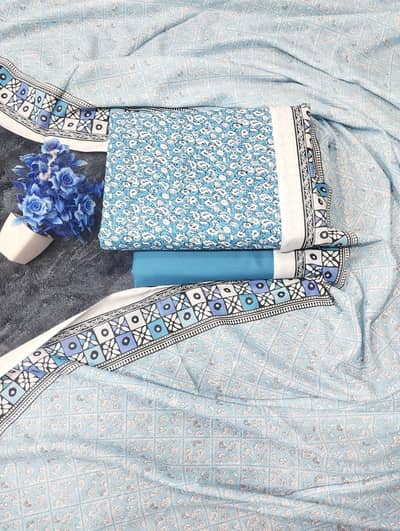 3PC Simple Suit for Women | Printed Lawn Suit | Daily Wear