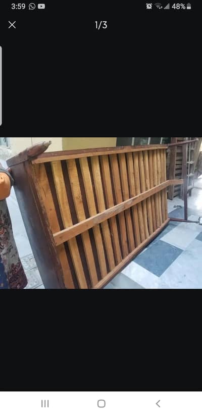 Single bed wooden