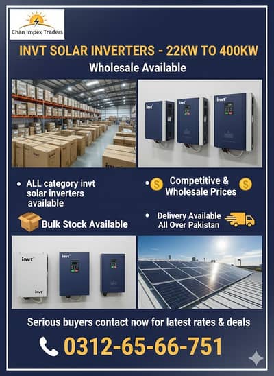 INVT 2.2KW to 400KW Solar Inverters – Wholesale & Retail Available