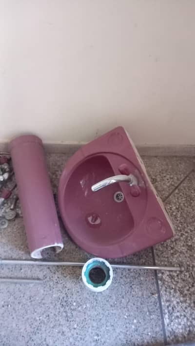 shower set and wash basin