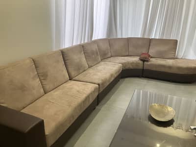 11-seater L shaped modular sofa