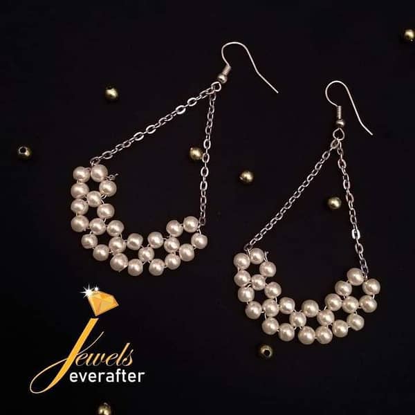 Azlan's Handmade Pearls Elegant Earrings