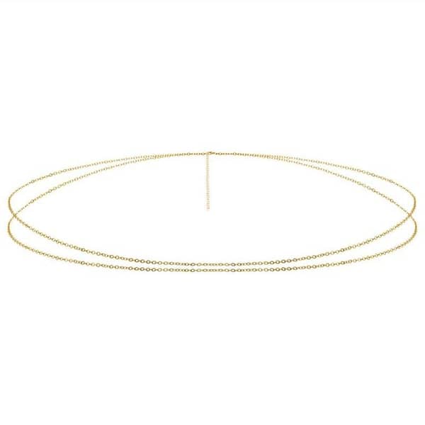 Sexy Double-Layer Gold Waist Chain for Women — Vintage Belly Jewelry, AzF9030