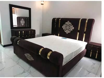 Poshish bed/king size bed/dressing table/bed set/wooden bed/furniture