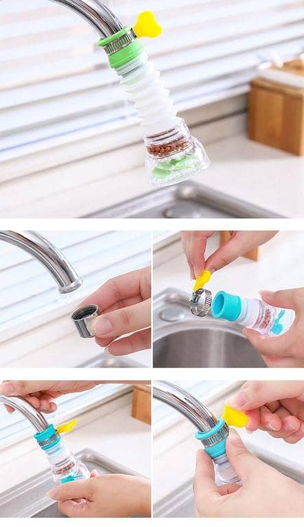 Adjustable Flexible Tap Filter Water Fan Faucet