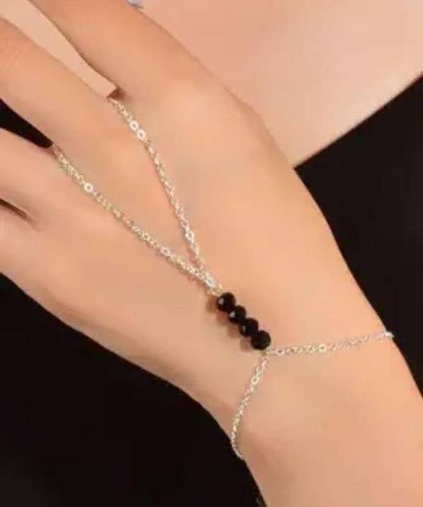 azlan$ Hand Finger Chain Jewelry Bracelet — for Women, Girls, Weddings and Parties
