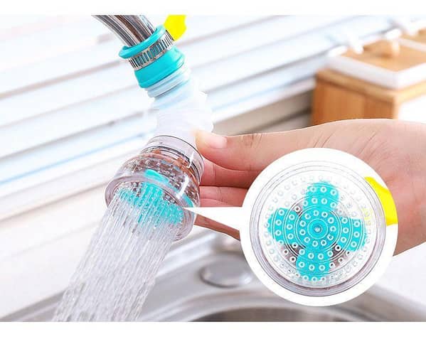 Kitchen Faucet Tap Extender with 360° Rotation, Flexible Water Filter Regulator, Splash Proof Water Sprayer, and Diffuser