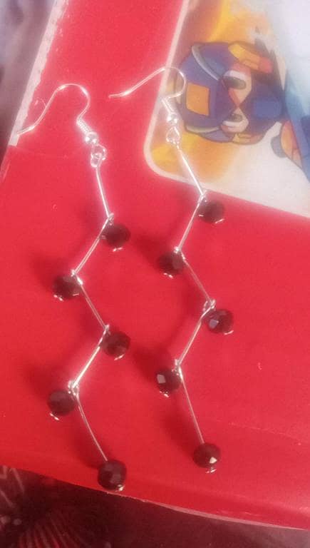 Zig Zag Glass Beads Earrings for Girls and Women