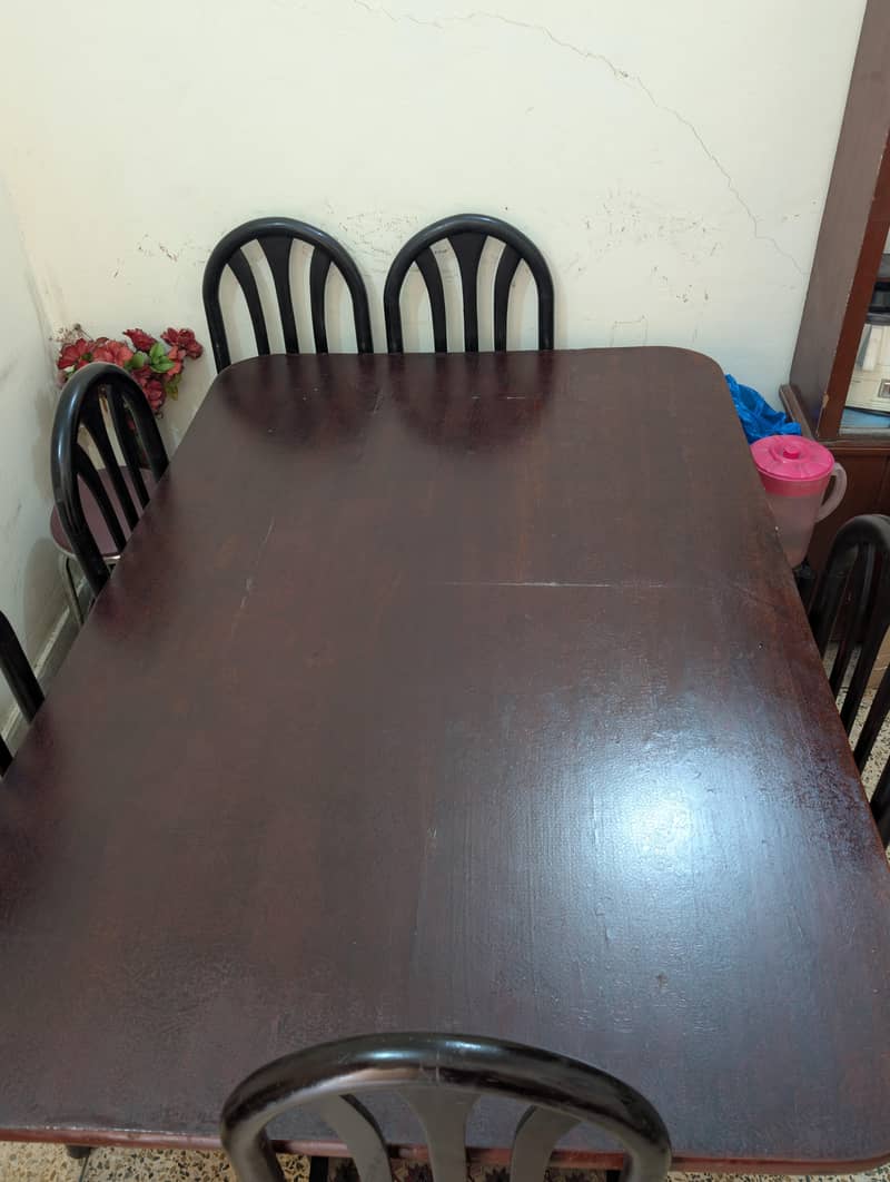 Solid Wooden Dining Table 10/10 condition 5