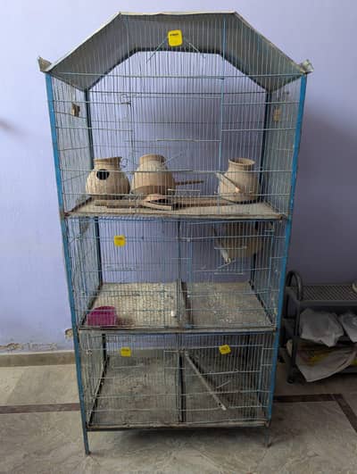 Cage For Birds / Five Portion Cage