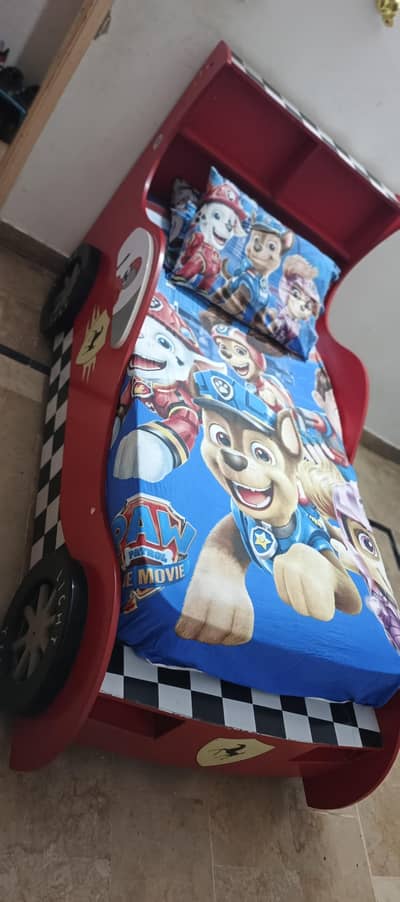 car bed and study table