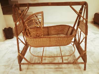 wooden baby swing and cot