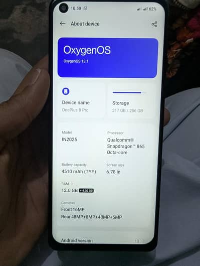 OnePlus 8 Pro 12+12 /256gb snapdragon 865
