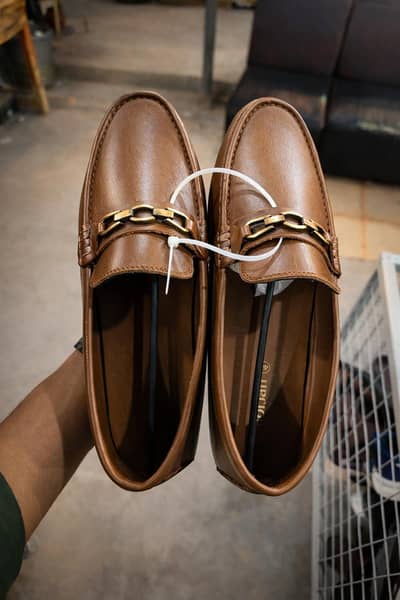 Premium Brown Chain Loafers – Elegant & Classy Look