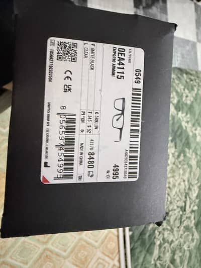 Emporio Armani clear glasses with clip on brand new