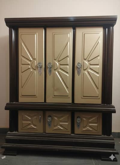 three door solid iron almirah
