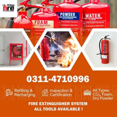 fire safety tools dcp co2 afff water  fire clynder new refilling avail