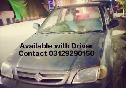 CULTUS CAR AVAILABLE COR RENT WITH DRIVER
