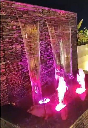 Decorative indoor Or Outdoor Artificial Stainless Steel Wall water