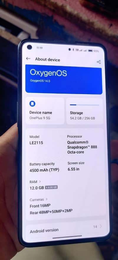 oneplus 9 5g with box PTA APPROVED Dual sim working Al ok 10/10 12/256