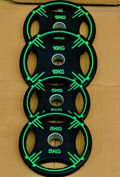 Heavy Duty | Rubber Coated | Weight Plates for Gym | Yoga Matt