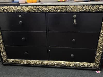 Dobule Bed with Side Table and Dressing