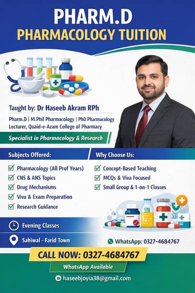 tuition center for pharmacy/DPT/BSN and allied health sciences  studen