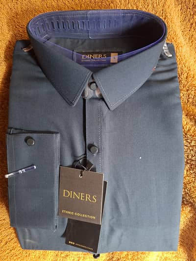 Dinner stitched dress green color for men L size for 8000 pkr