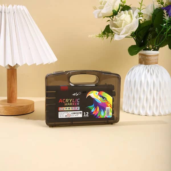 Acrylic Paint Markers Set – 12 Soft Brush Tip Markers