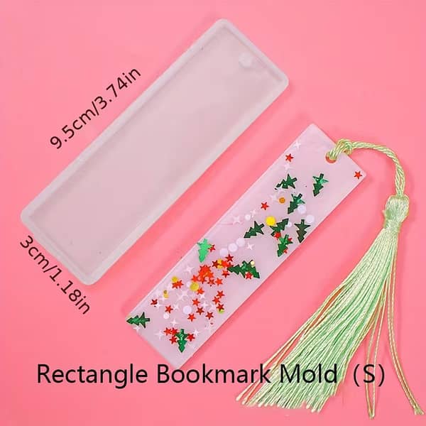 Bookmark Resin Mold Kit: Silicone Rectangle Molds for DIY Epoxy Bookmarks (Large, Medium, Small)