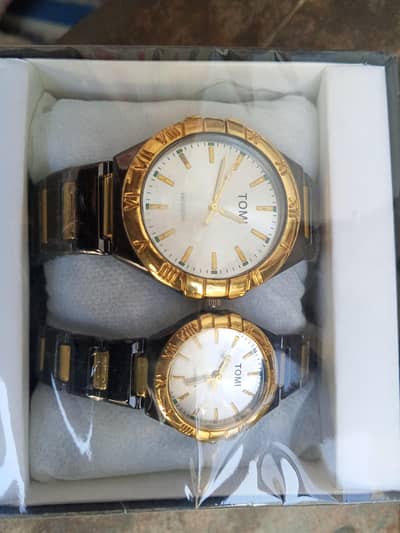 Couple Watch Golden Colour Pack