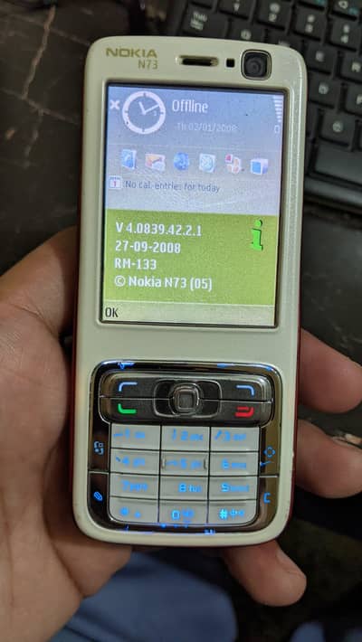 Nokia N73 (Red/White – Original Variant) | Vintage Model