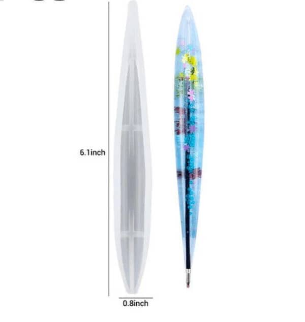 Pen Shape Resin Mold Kit: Silicone Molds for Epoxy Resin Pens and DIY Craft Projects