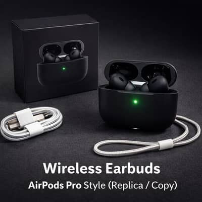 Airpods pro style Wireless Earbuds Replica open case Tone Like new