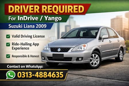 Driver Required for InDrive / Yango – Suzuki Liana 2009