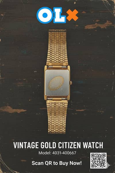 Vintage Citizen Quartz Gold-Tone Dress Watch - Japan Made (Model 4031)