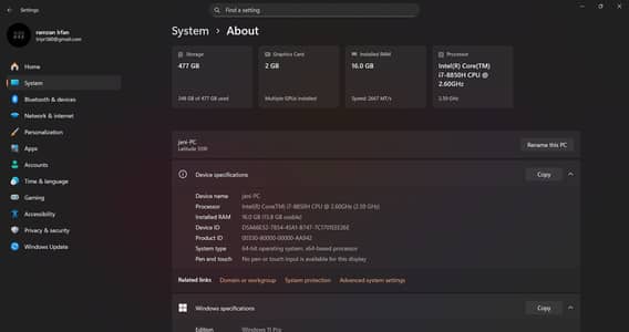 Dell Latitude 5591 | i7 8th Gen Hexa-Core | 16GB RAM | 512GB SSD
