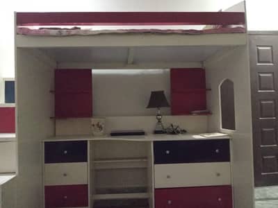 Urgent Bunker bed with study counter table
