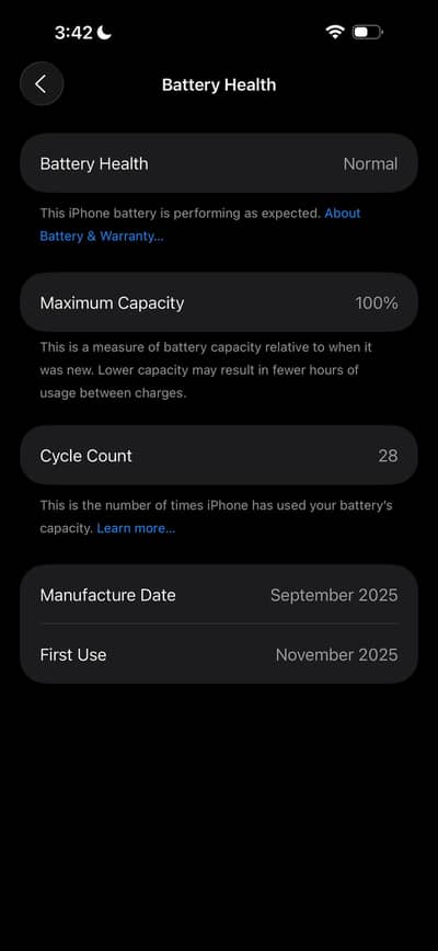 iphone 17 pro max(not pta 28 cycle)