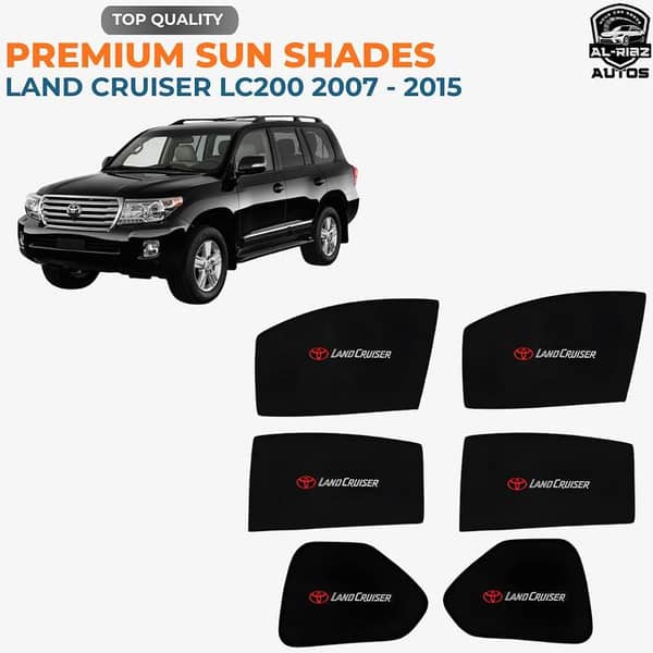 Land Cruiser LC200 Window Sun Shades for 2007 - 2015  | Premium UV Protection & Heat Shield | Privacy Glare Reducer