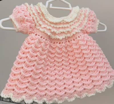 crochet baby girl dress set