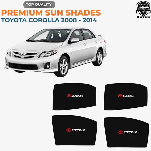 Toyota Corolla Window Sun Shade for  2008 - 2014 | Premium UV Protection & Heat Shield | Privacy Glare Reducer