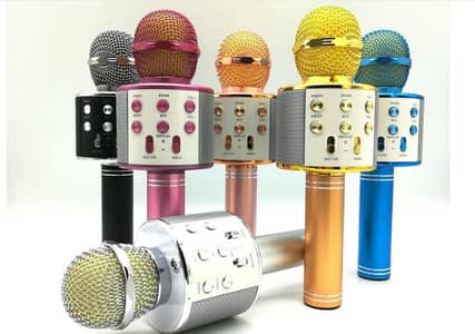 Handheld KTV Wireless Microphone HiFi Built-in Speaker (WS-858)