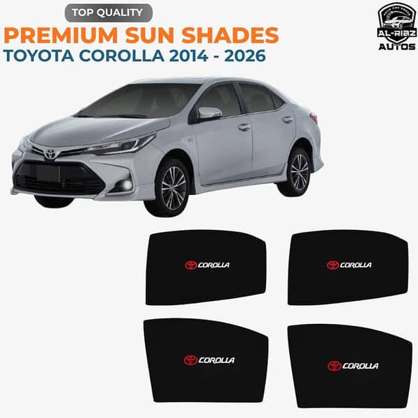 Toyota Corolla Grande Window Sun Shade for 2014 - 2026 | Premium UV Protection & Heat Shield | Privacy Glare Reducer