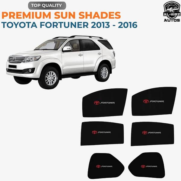 Toyota Fortuner Window Sun Shade for 2013 - 2016 | Premium UV Protection & Heat Shield | Privacy Glare Reducer