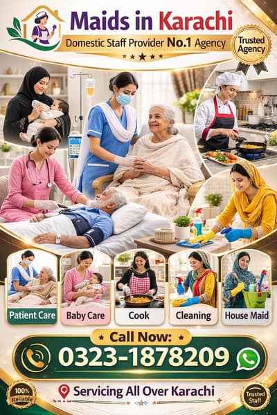 maids in Karachi domestic staff priveder no 1 agency