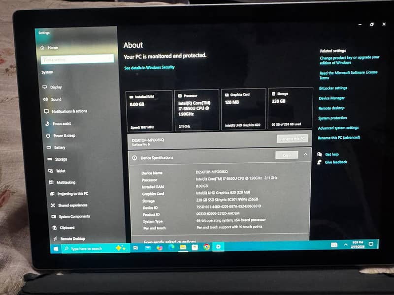 Microsoft surface 6 pro 2